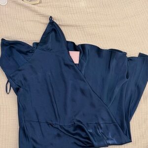 Hello Molly Midnight Blue Satin Chemise